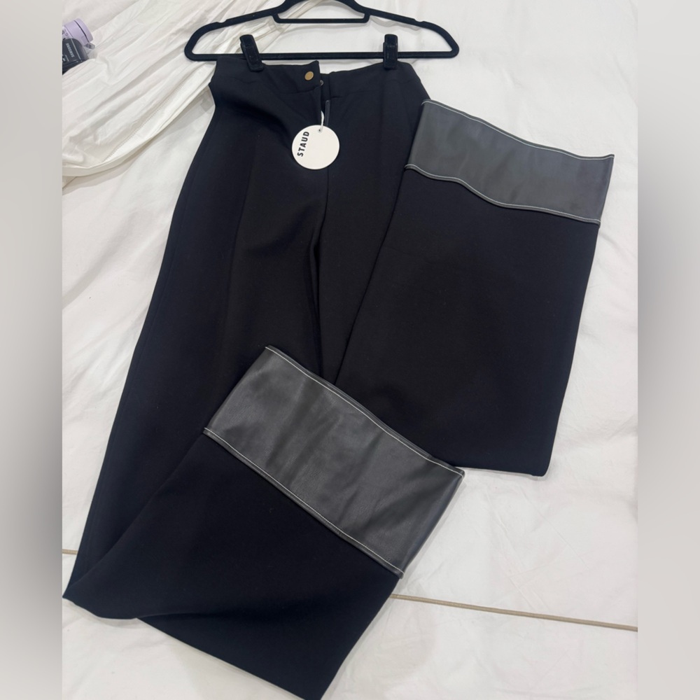 Dime High Wasted Leather Ankle Trousers